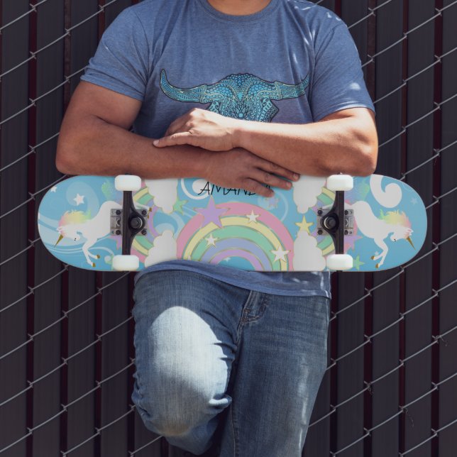 Blå regnbåge, Unicorn Skateboard (Utomhus 3)