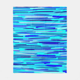 Blå regndroppar, Abstrakt Fleecefilt