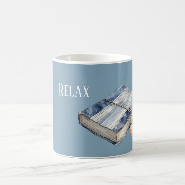 Blå Relax Bok Kaffemugg (Center)