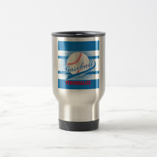 Blå Retro Baseball Stil Resemugg