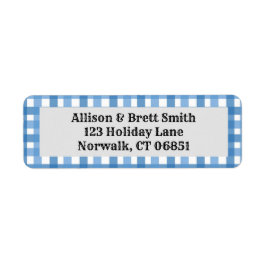 Blå Returetiketter Returadress Etikett