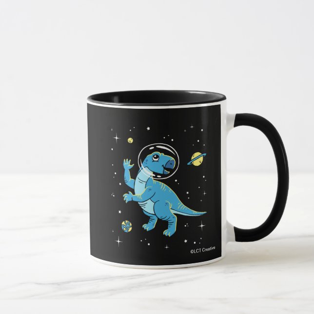 Blå Rhabdodon Dinos in Space Mugg (Höger)