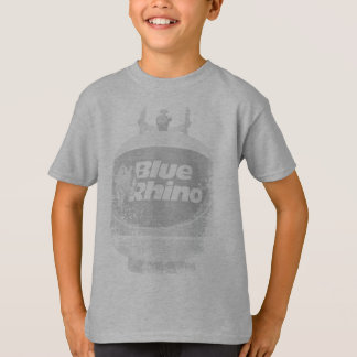 Blå Rhino-barn med"stressad Tank" T Shirt