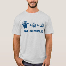 Blå Rhino "Jag är enkel" Manar T Shirt