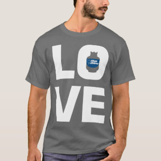 Blå Rhino"Kärlek"-Manarna T Shirt