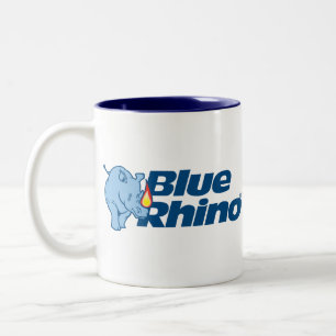 Blå Rhinokaffe Två-Tonad Mugg