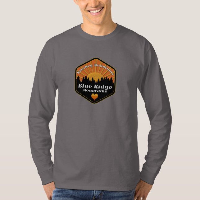 Blå Ridge-berg T Shirt (Framsida)