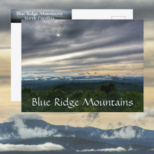 Blå Ridge-bergen North Carolina Dramatic Himlar Vykort