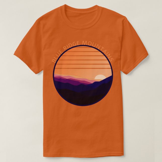 Blå Ridge Mountain Appalachia Appalachian Range T Shirt (Design framsida)