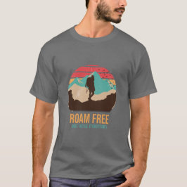 Blå Ridge Mountain Roam Free Hiking Outdoor shirt T