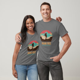 Blå Ridge Mountain Roam Free Hiking Outdoor shirt T