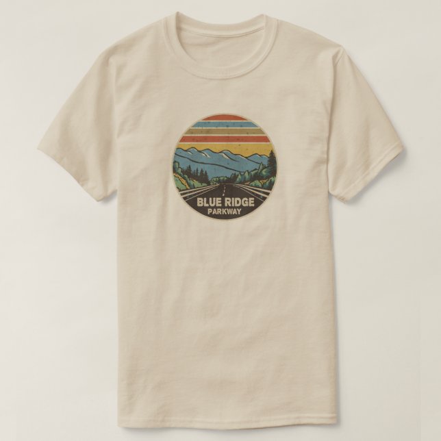Blå Ridge Parkway-berg T Shirt (Design framsida)