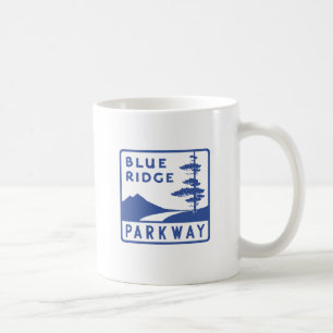 Blå Ridge Parkway Highway Road Resa Retro Kaffemugg