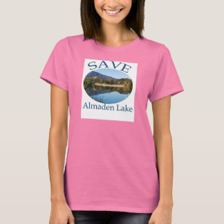Blå "ring"-T med webbplats på baksidan T-shirt