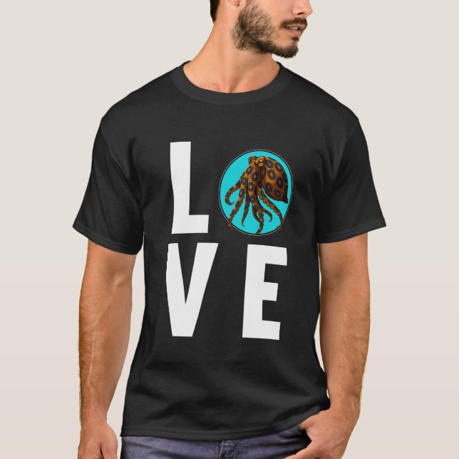 Blå-Ringade Bläckfiskar Blå-Ringad Bläckfisk 1 T Shirt (Framsida)