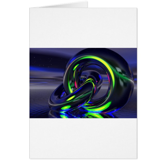 blå ringar hälsningskort (Framsidan)