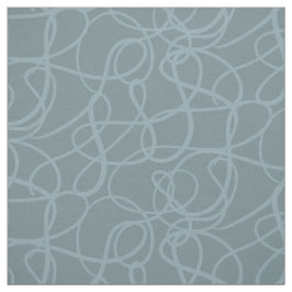 Blå ringlinje Abstrakt Mönster Tyg