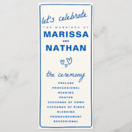 Blå ritad tillsammans, Bröllopsprogram Program