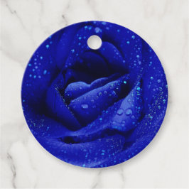 Blå ro-blomma gåvor etiketter