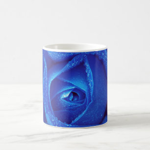 Blå ro-blomma kaffemugg