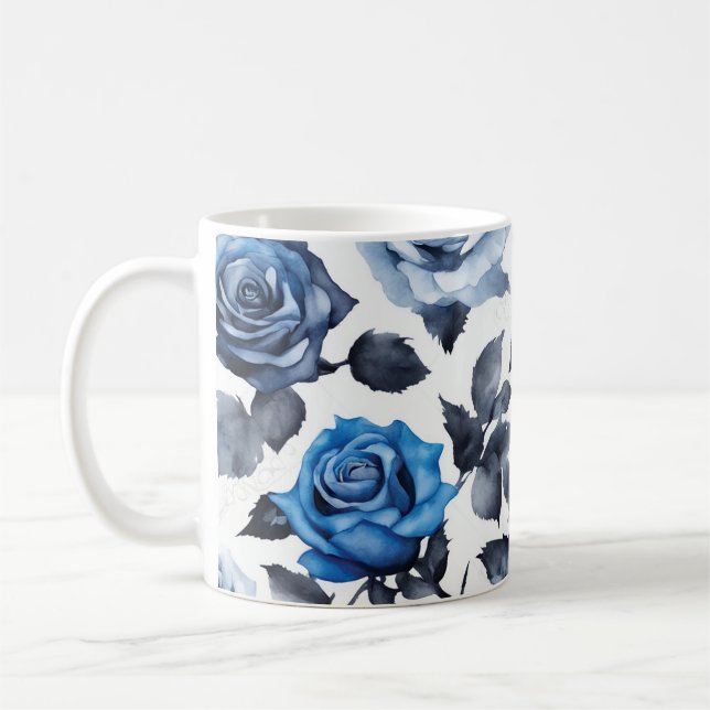 Blå Ro Blommigt 1 Kaffemugg (Vänster)