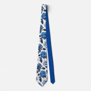 Blå Ro Blommigt 1 Slips