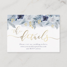 Blå Ro Bröllop webbplats Tilläggskort