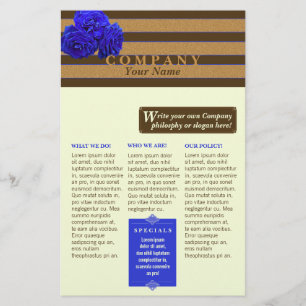 Blå Ro & Bronze - Produkt-/serviceFlyer Flygblad