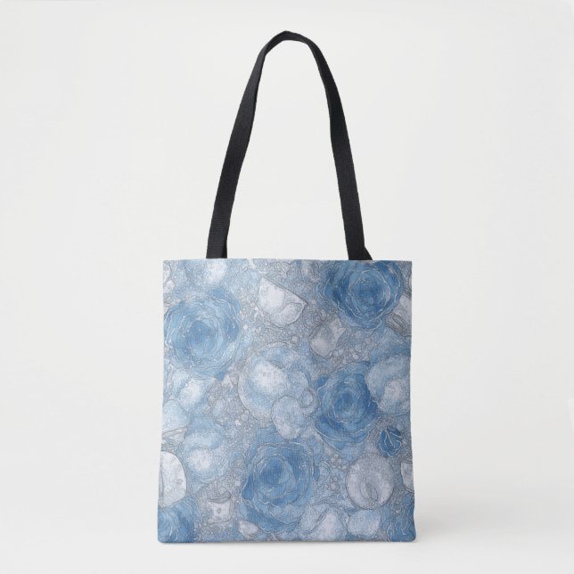 Blå Ro-bubbelbrygga - Tote Bag Tygkasse (Framsida)