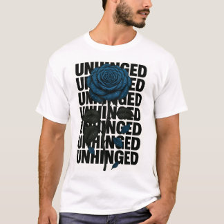Blå ro-designer t shirt
