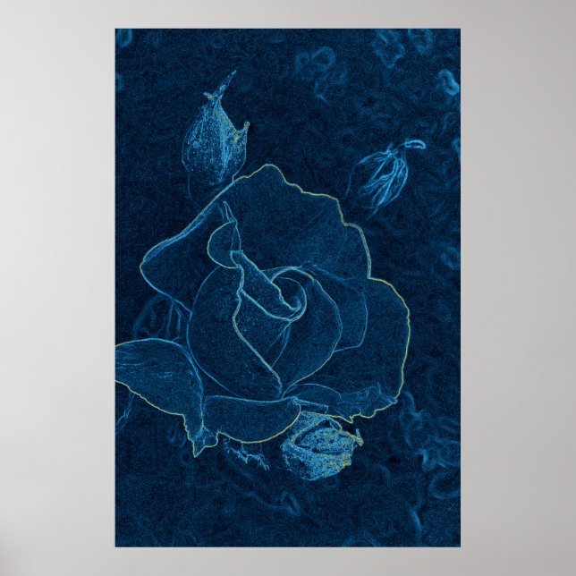 blå ro-kontur poster (Framsidan)