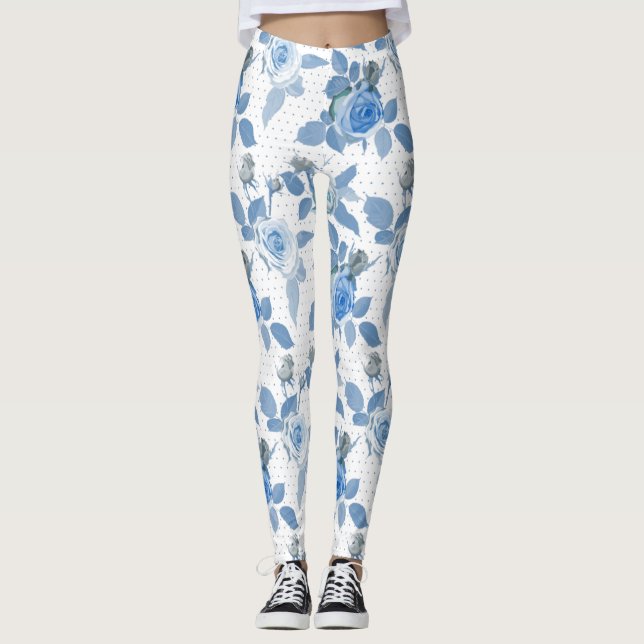 Blå Ro Leggings (Framsida)