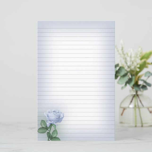 Blå Ro-linjerad stationerska (Stående Fram)