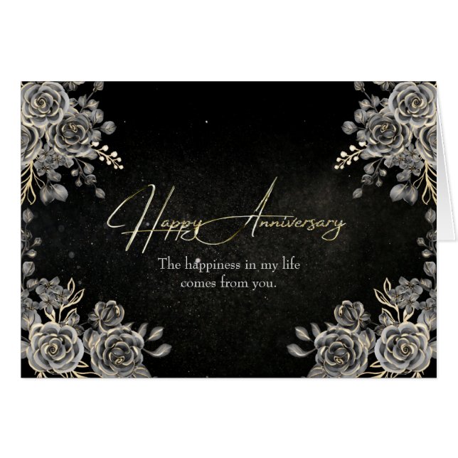 Blå Ro och Pärlor Hälsningskort (Framsidan Horizontal)