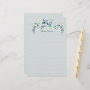 Blå Ro och Personlig Stationery Brevpapper