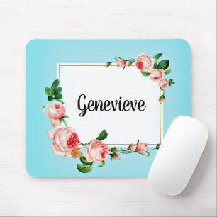 Blå Ro Ram Ditt namn Land Mousepad Musmatta