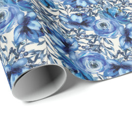 Blå Ro Wraping Papper Presentpapper