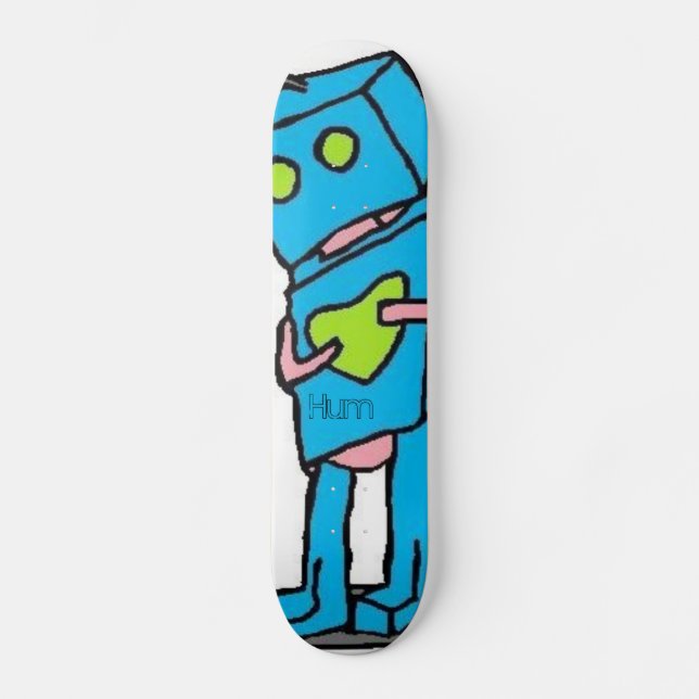 Blå Robo Board Mini Skateboard Bräda 18,7 Cm (Framsida)