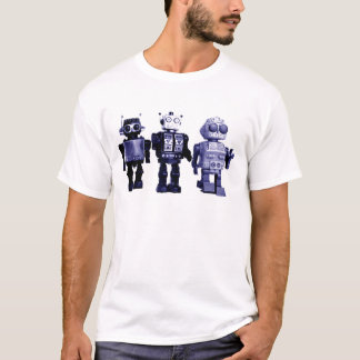 blå robotskjorta t shirt