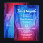 Blå Röd Eld och Is | Davidstjärna Bar Mitzvah Inbjudningar<br><div class="desc">Häftiga blå och röda, eld- och is-festtema Bar Mitzvah-inbjudningar du kan göra helt egna med en personlig touch. Den ursprungliga akvarellillustrationen visar röda eldsflammor och blå is som kombineras för att skapa livliga toner av lila och violett. Denna personliga Bar Mitzvah-inbjudningsmall är stiliserad med modern, flamliknande handskriftstext kombinerad med ett...</div>
