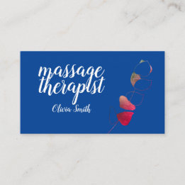 Blå röd elegant grön rustik snyggt feminin visitkort