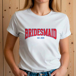 Blå + Röd Falsk Glitter BRUDJUNGFRU Sängkläder T Shirt