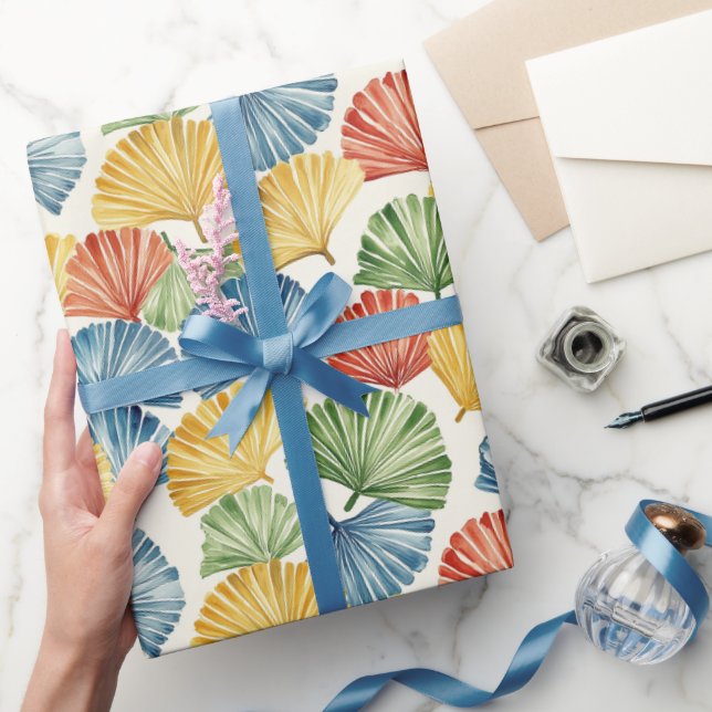 Blå Röd Gul Grön Fans Italiensk Födelsedag Presentpapper (Gifting)