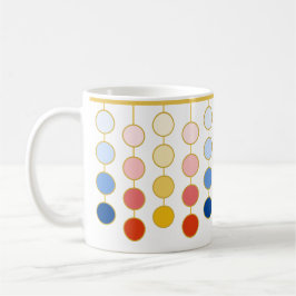 Blå röd Gult Hängcirklar Kaffemugg