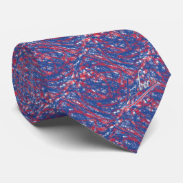 Blå/Röd mosaik Tie Slips