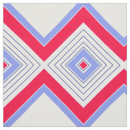 Blå röd och vit modern utskriftsstruktur tyg