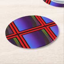 Blå röd Play Drink Coasters