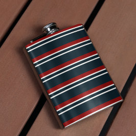 Blå röd uniform Rand Fickplunta