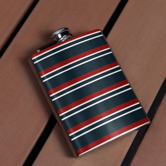 Blå röd uniform Rand Fickplunta (flask)