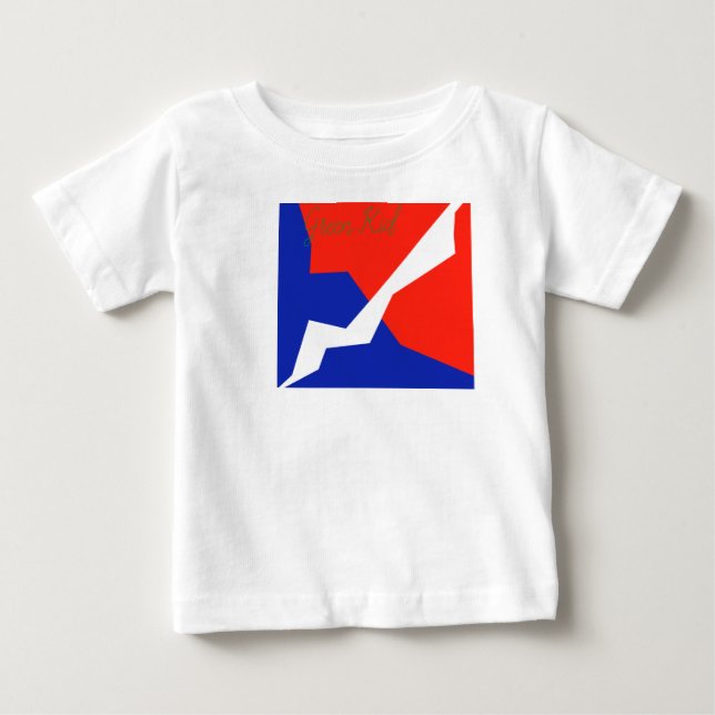 Blå röd vit artikel t shirt (Framsida)